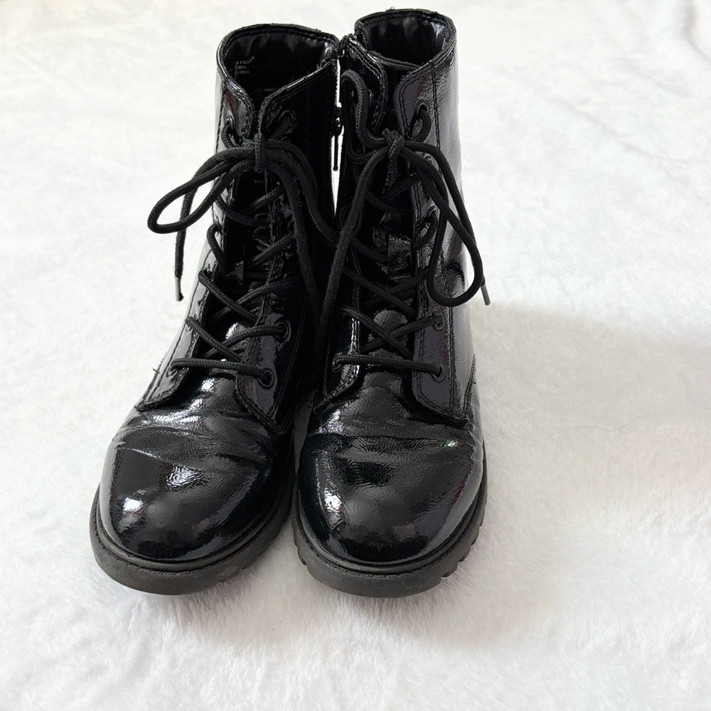 Gap Kids Vegan Leather Lace-Up Boots